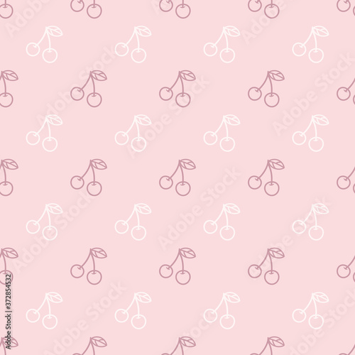 seamless repeat pattern design with cherries 