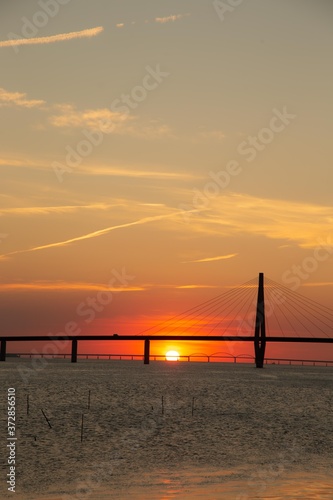 The beautiful Farø Bridge in Denmark © mariannerjensen