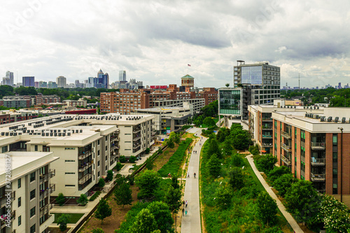 The Atlanta Beltline,  Commercial District,  Aerial View, 2020
