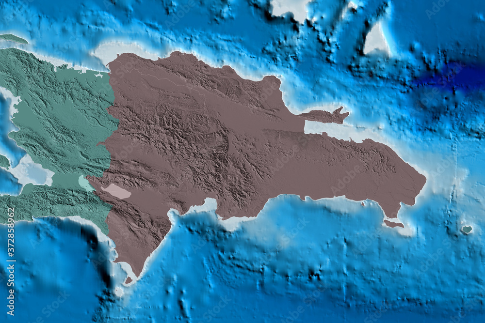 Naklejka premium Dominican Republic neighbourhood. Administrative