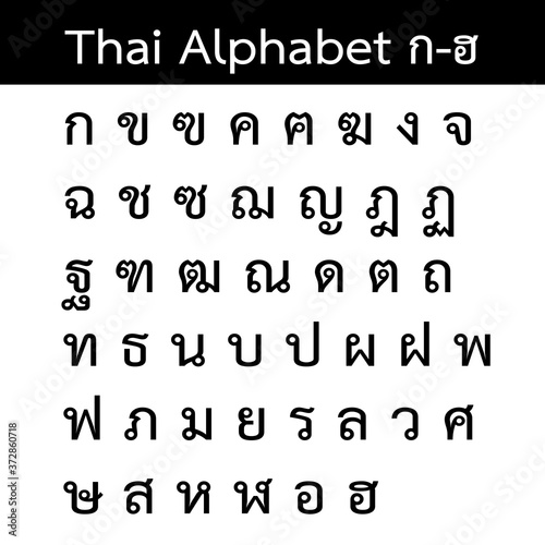 Thai alphabet letters  Vector