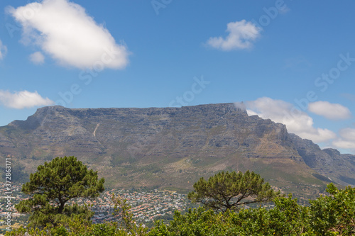 View on Table Mountain from Signal Hill, Cape Town, Western Cape, South Africa