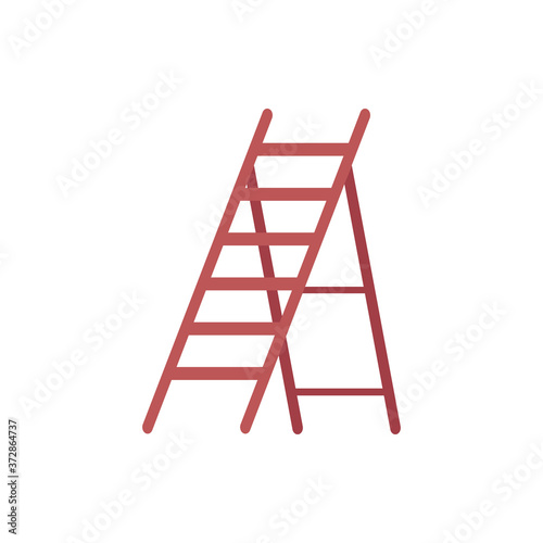 Ladder or folding staircase icon flat cartoon vector illustration isolated.