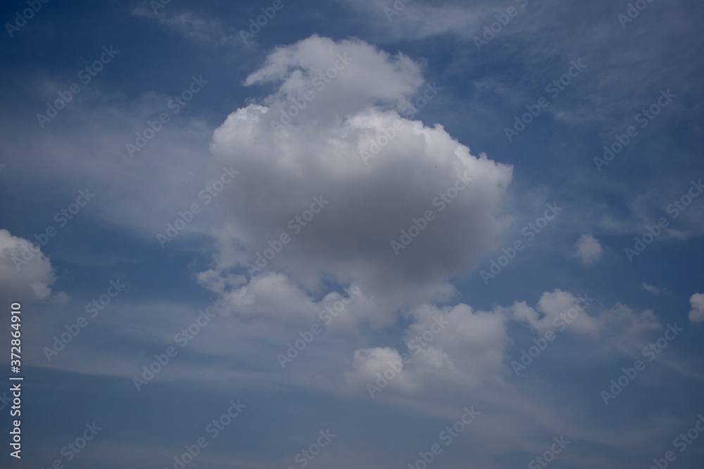 clouds in the sky during summer evenings