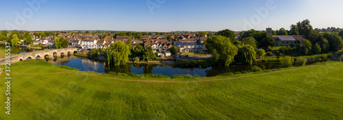 Panoramic drone views of Bidford on Avon