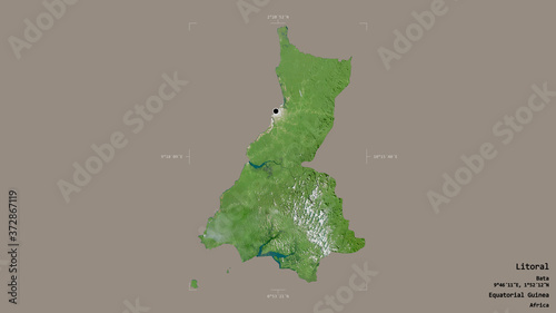 Litoral - Equatorial Guinea. Bounding box. Satellite