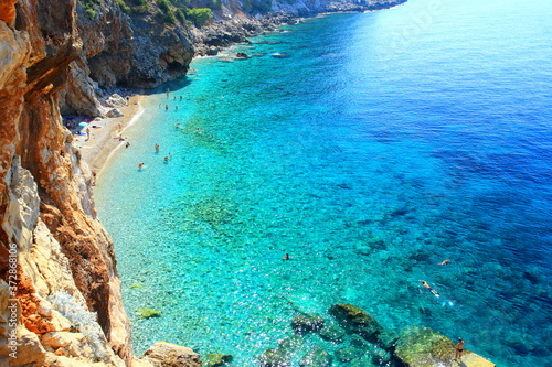 Pasjaca  the best beach in Europe 2019.  near Dubrovnik  famous touristic destination on Adriatic sea  Croatia