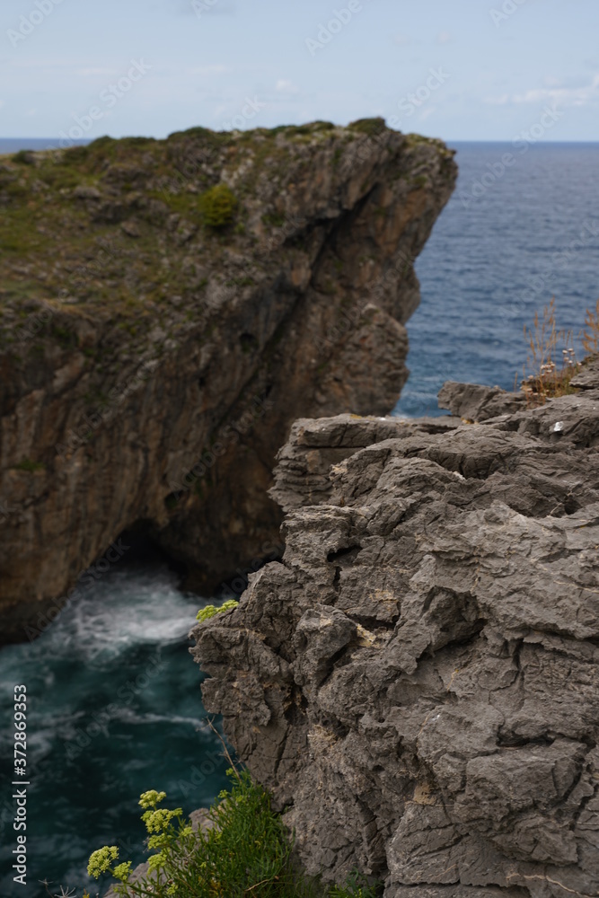 Asturias. Cliffs in Barro beach. Llanes,Spain