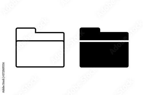 Folder Icons set on white background. Folder and documents Icon. icon archive