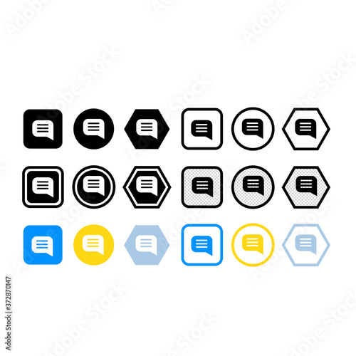 Speech bubble icon Talk and think