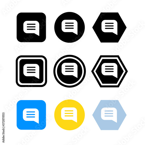 Speech bubble icon Talk and think