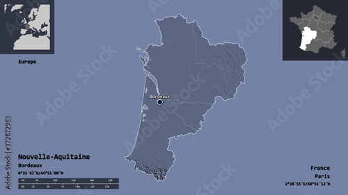 Nouvelle-Aquitaine, region of France,. Previews. Administrative
