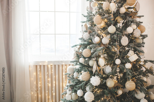 Bild auf Leinwand Christmas tree background