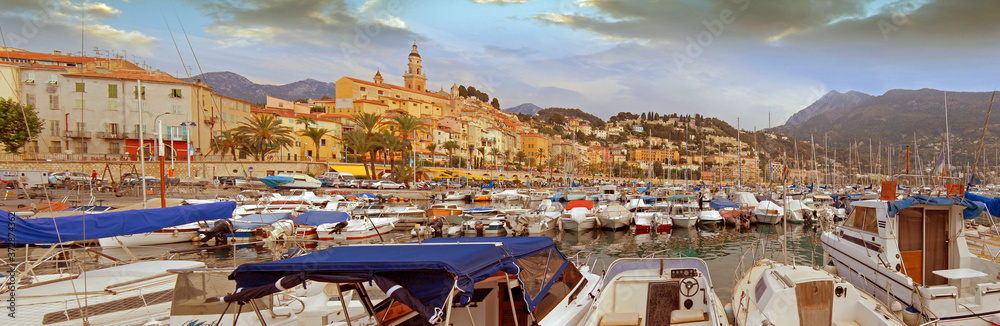 The town of Menton in the south of France