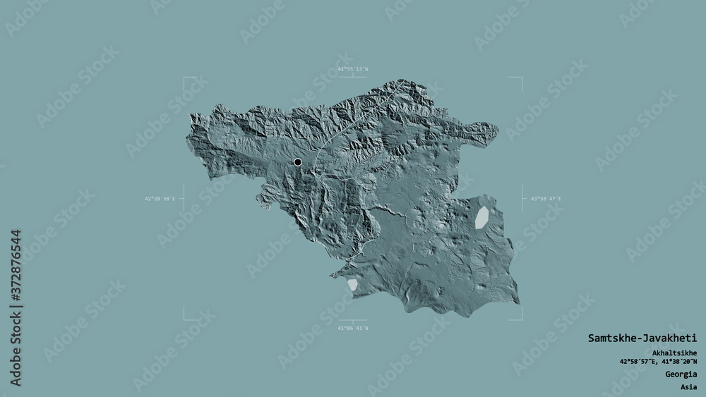 Samtskhe-Javakheti - Georgia. Bounding box. Administrative Samtskhe-Javakheti - Georgia. Bounding box. Administrative