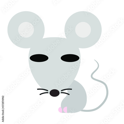 Icon-style Straight face animal (mouse)