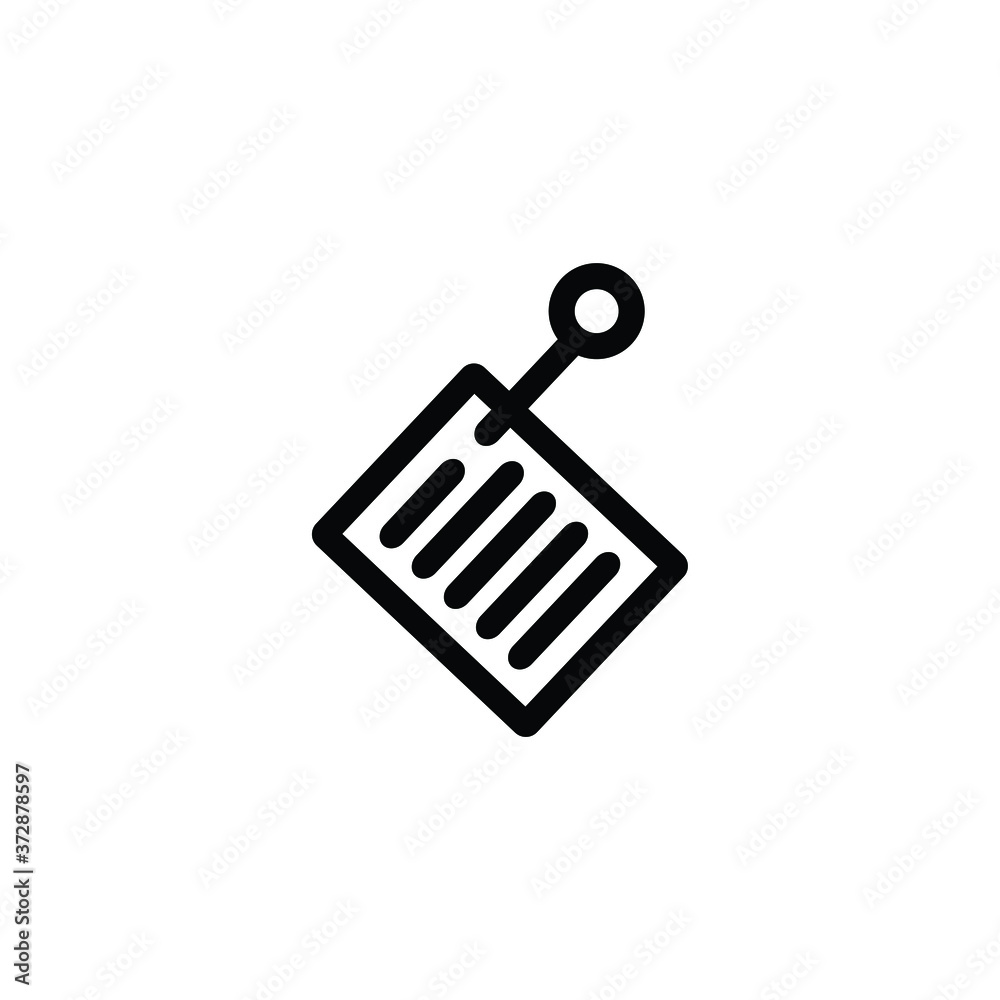 Note paper with pin thin icon isolated on white background, simple line icon for your work. Note paper with pin thin icon isolated on white background, simple line icon for your work.