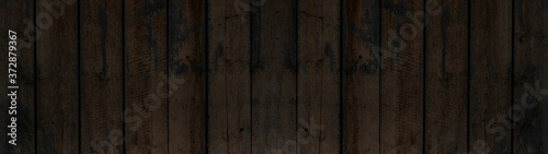 Old brown grunge rustic dark wooden texture - wood background panorama long banner wide