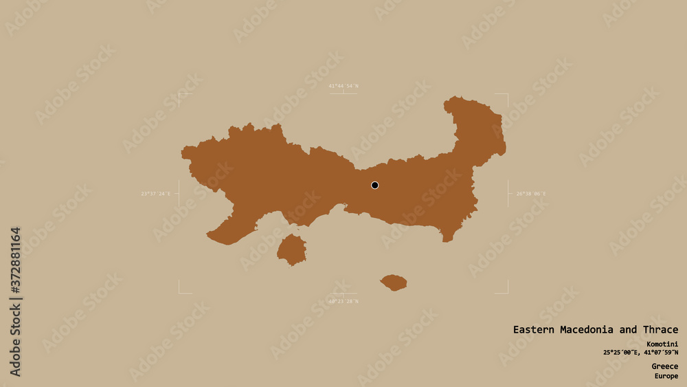 Eastern Macedonia and Thrace - Greece. Bounding box. Pattern