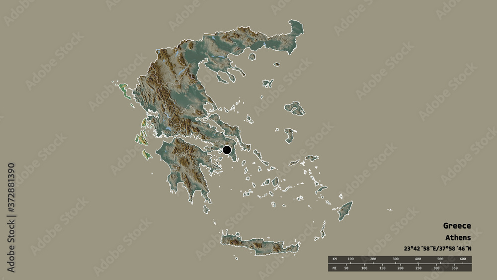 Location of Ionian Islands, decentralized administration of Greece,. Relief Location of Ionian Islands, decentralized administration of Greece,. Relief