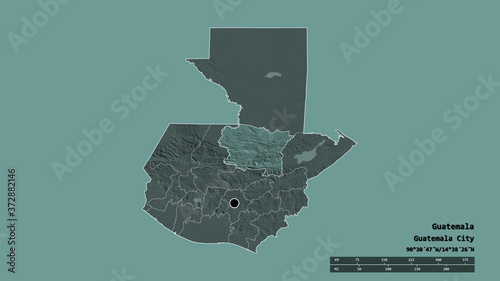 Location of Alta Verapaz, department of Guatemala,. Administrative photo