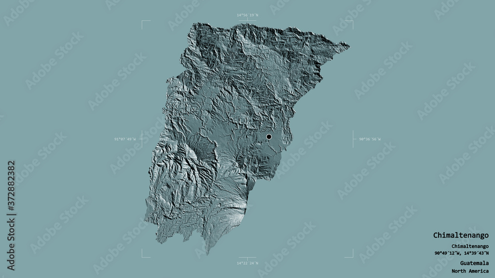 Chimaltenango - Guatemala. Bounding box. Administrative