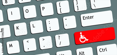 Computer keyboard Social media network Elder people Handicap mobility disable icons Medical health, human signs Vector wheelchair symbol Toilet wc Crutches disabled Elderly old woman or man senior web