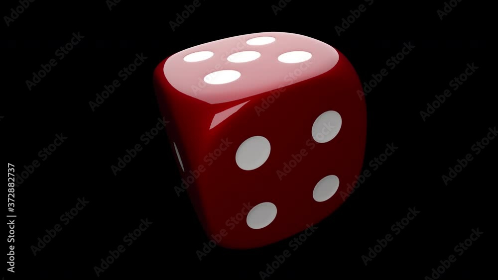 Red Dice Loop 4K Alpha Channel Red Dice Loop 4K Alpha Channel