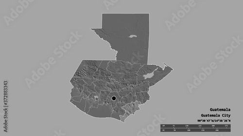 Location of Jutiapa, department of Guatemala,. Bilevel