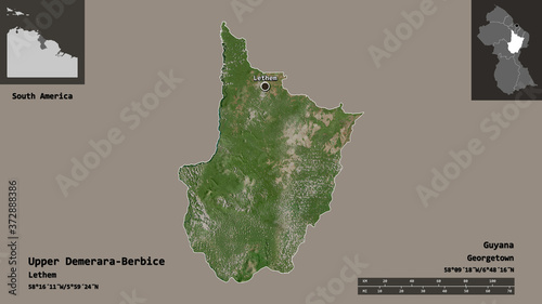 Upper Demerara-Berbice, region of Guyana,. Previews. Satellite