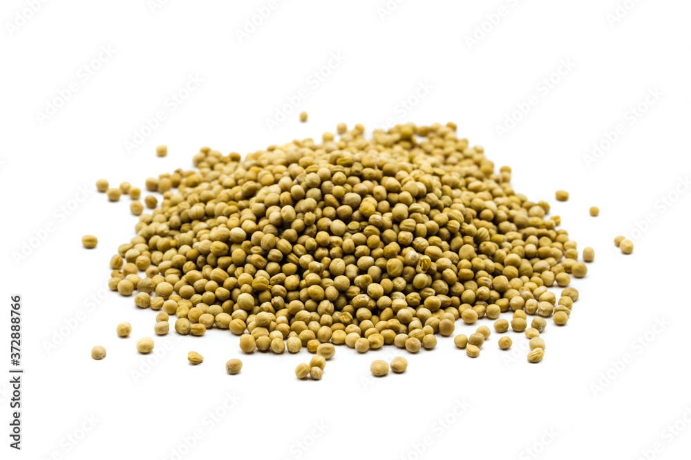 Mustard seeds isolated on a white background