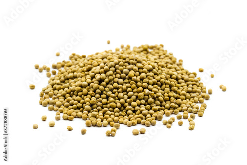 Mustard seeds isolated on a white background