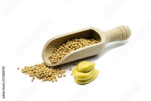 Mustard seeds isolated on a white background
