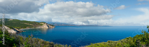 panorama of the sea in corsica