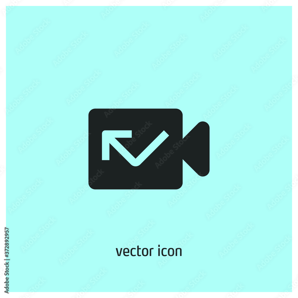Missed video call vector icon. Ui/Ux. Premium quality. Missed video call vector icon. Ui/Ux. Premium quality.