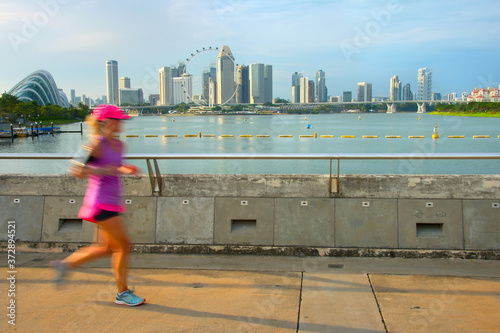Photography Jogging Singapore at sunset