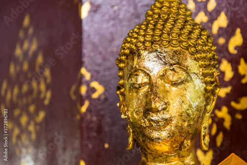 Golden Buddha statue for worship