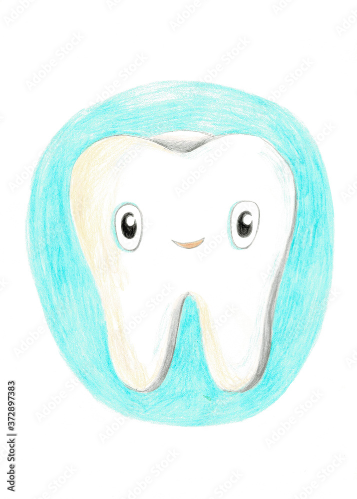 Tooth icon. Cute funny cartoon smiling character. Oral dental hygiene. Children teeth care. Tooth health. Baby background. Tooth icon. Cute funny cartoon smiling character. Oral dental hygiene. Children teeth care. Tooth health. Baby background.