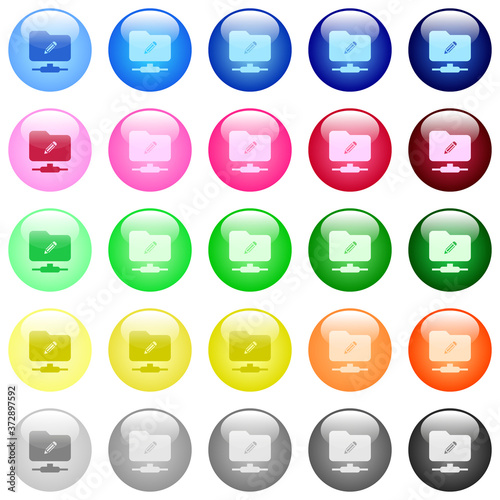FTP edit icons in color glossy buttons