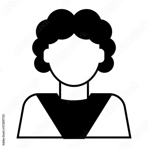 Lawyer, Judge Curly Hair Concept Vector Icon Design, Lawyer and Legal system Symbol on white background 