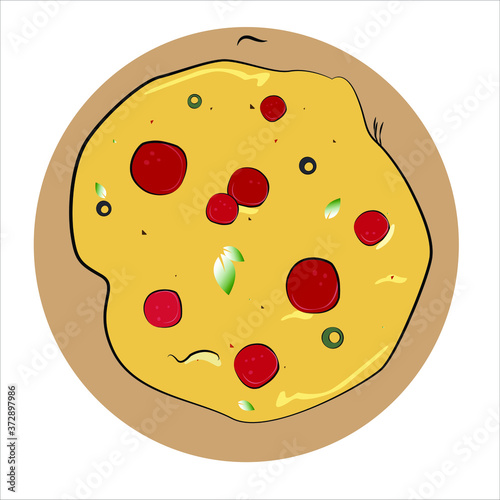 illustration of a pizza