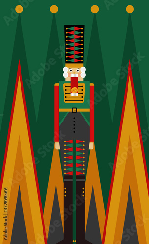 Illustration of the nutcracker and ornaments