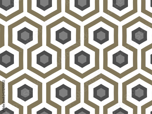 Abstract geometric hexagon pattern. Vector background.