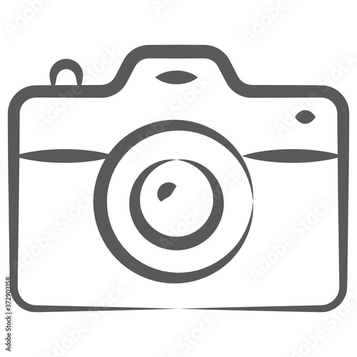 
Camera, photographic tool icon doodle line design 
