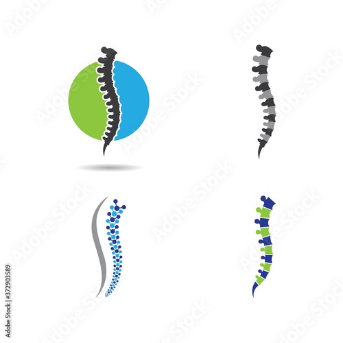 Spine logo template vector icon