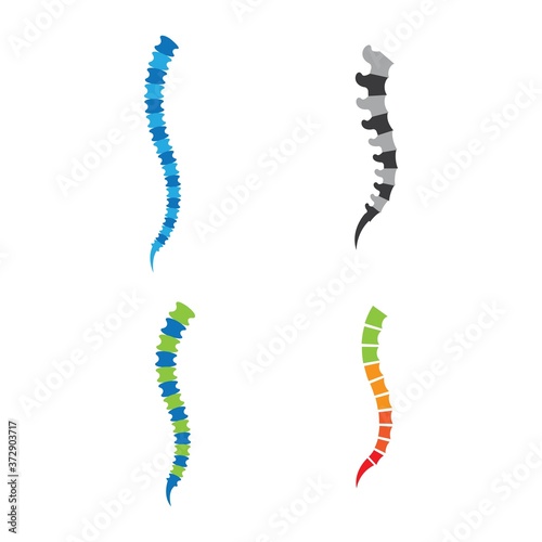 Spine logo template vector icon