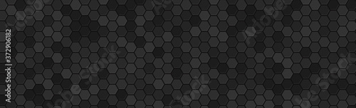 Panoramic texture of black and gray carbon fiber - Vector