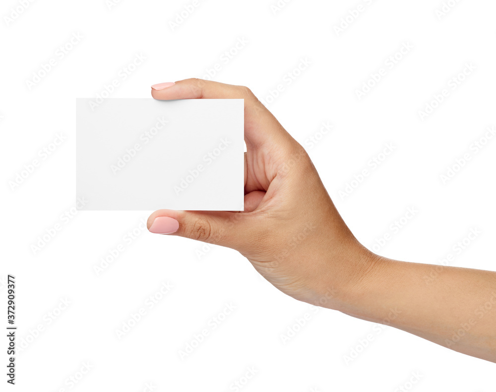 Fototapeta premium note paper card blank sign hand holding