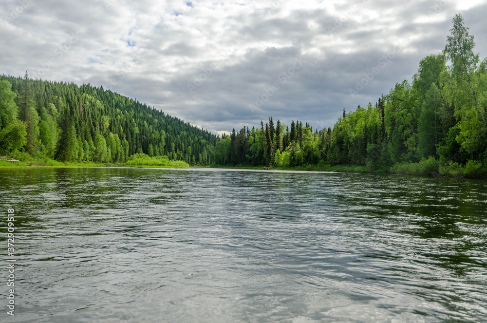 Fototapeta premium Березовая Старица — посёлок в Красновишерском районе Пермского края. Входит в состав Усть-Язьвинского сельского поселения