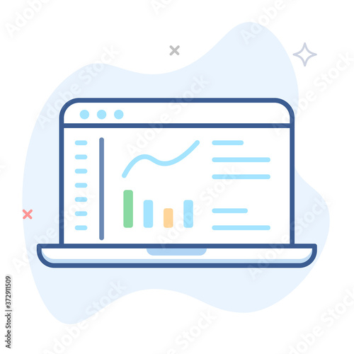 Administrator Dashboard vector illustration. Admin Panel line icon.